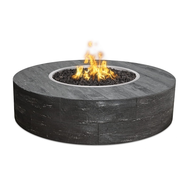 The Outdoor Plus Sequoia Wood Grain Fire Pit Ebony (-EBN)