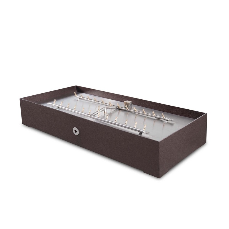 The Outdoor Plus The Astoria Fire Pit Powder Coat Metal Java Powdercoat