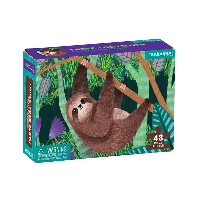Three-Toed Sloth 48-Piece Mini Puzzle