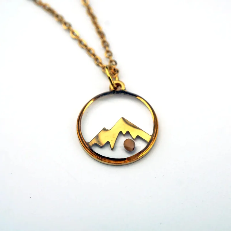 Tiny Mountain Mustard Seed Necklace Gold