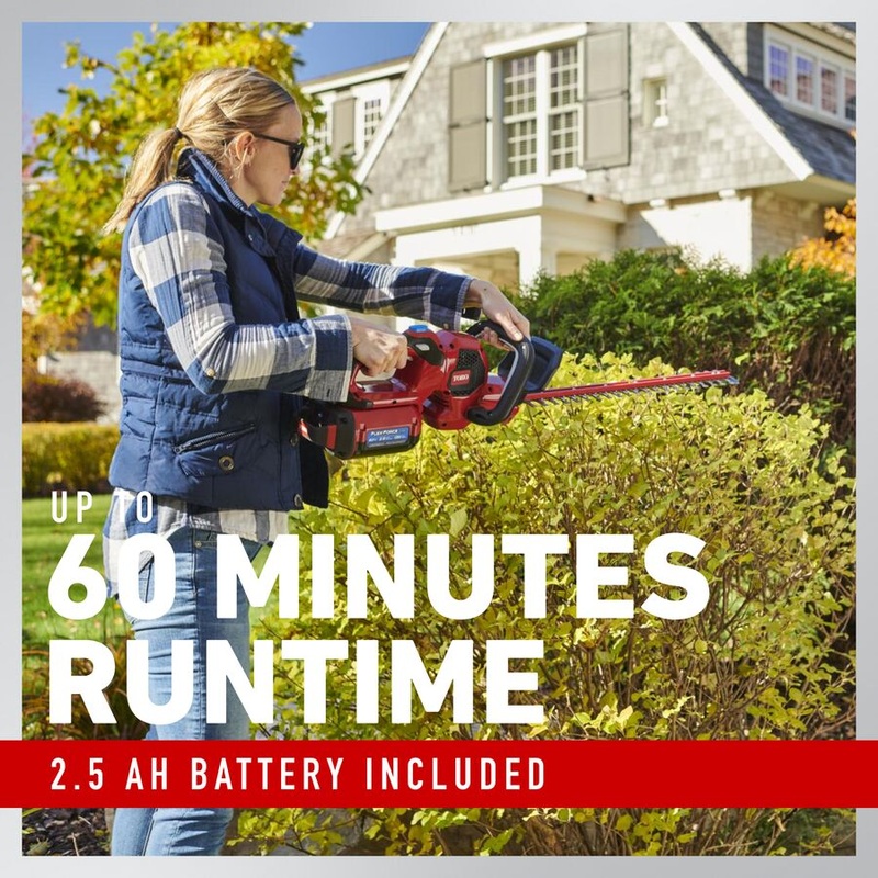 Toro60V MAX* 24 in. (60.96 cm) Hedge Trimmer with 2.5Ah Battery (51840)