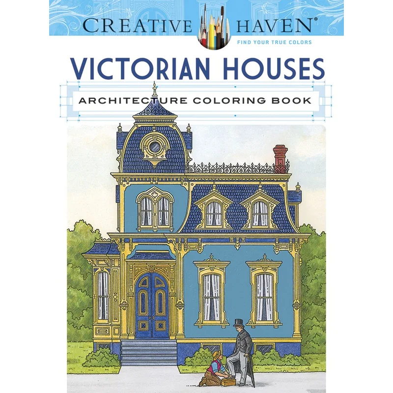 Victorian Houses Architecture Coloring Book (Creative Haven)