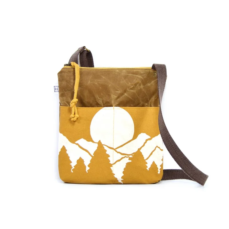 Weekdayer – Vista // Screenprinted Crossbody Bag – Mustard