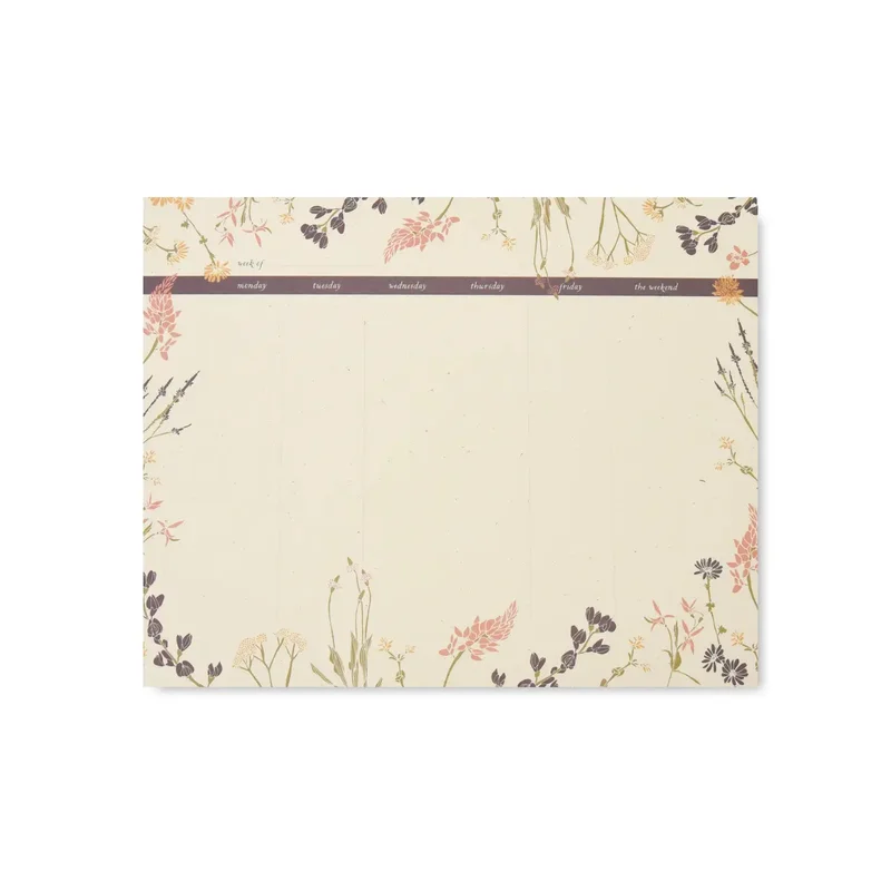 Wildflower Weekly Desk Pad