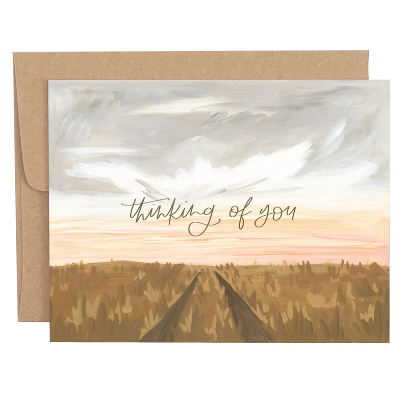 Winter Sunrise Sympathy Greeting Card (Thinking of You)
