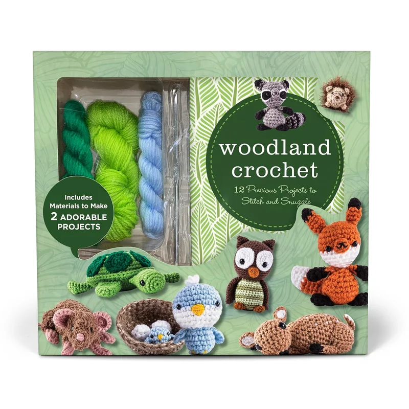 Woodland Crochet Kit: 12 Precious Projects to Stitch and Snuggle – Includes Materials to Make 2 Adorable Projects