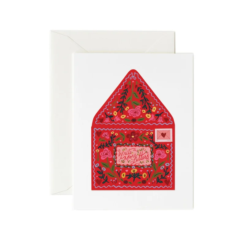 Write More Letters Valentine’s Day Card