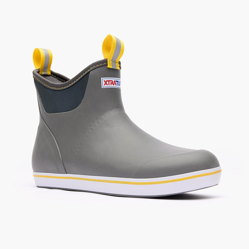 XtraTuf Men’s 6 in Ankle Deck Boot Gray/Yellow