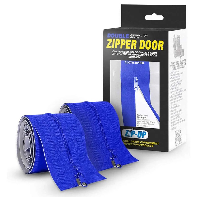 Zip-Up Cloth Peel & Stick Zippers - 2 PK